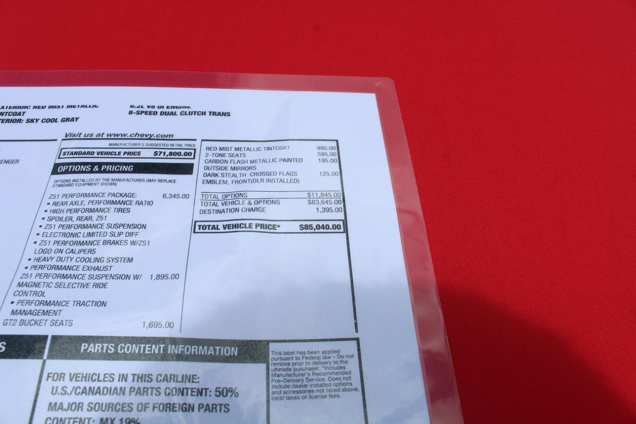Chevrolet Corvette 2dr Stingray Cpe w/2LT 2023
