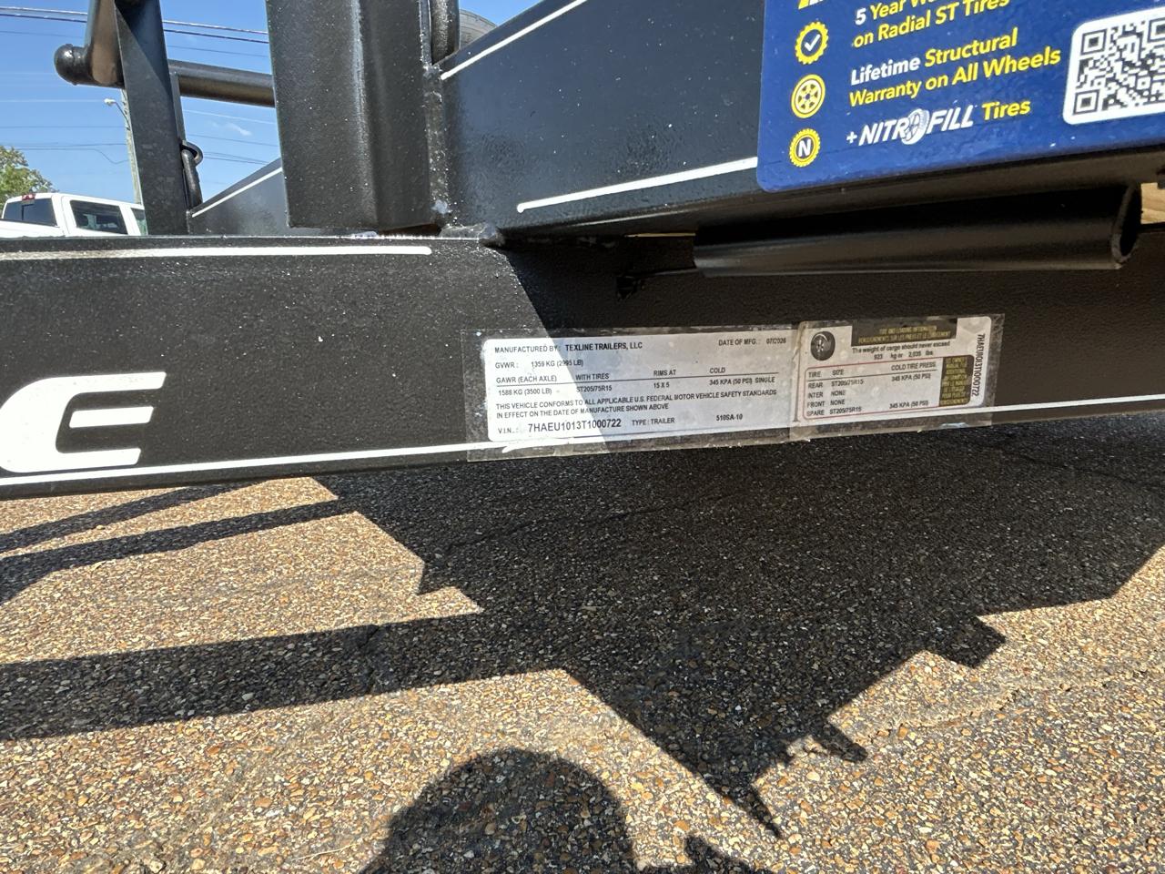 Texline Single Axle Trailer  2026