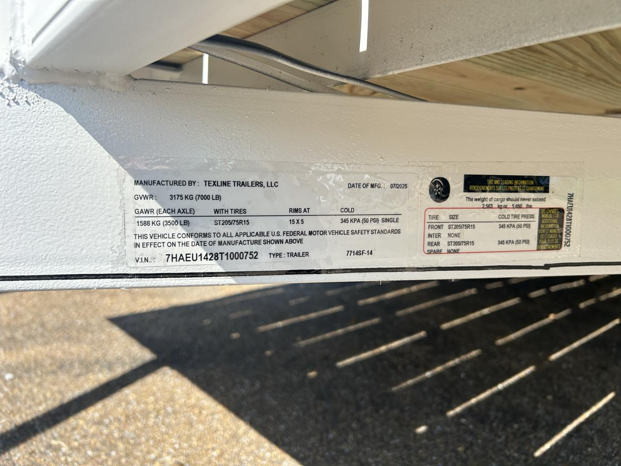 Texline Tandem Axle Trailer  2026