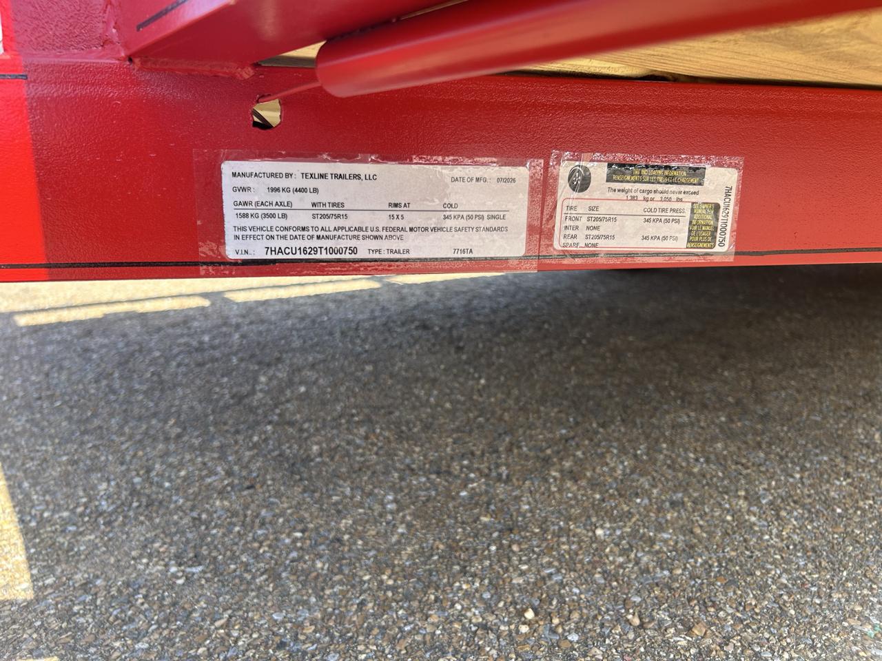 Texline Tandem Axle Trailer  2026
