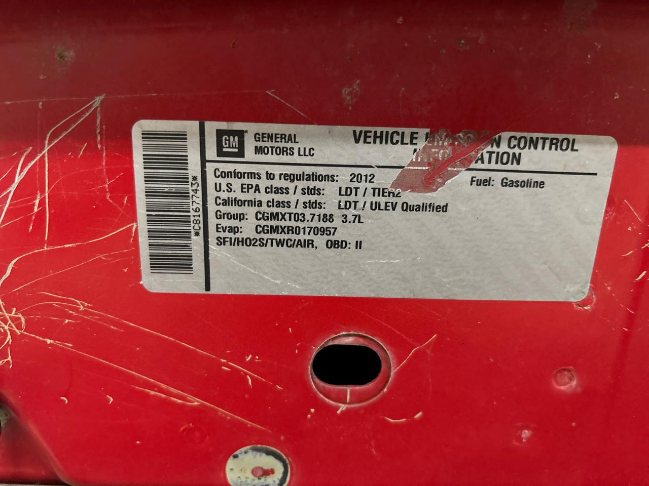 Chevrolet Colorado 2LT Crew Cab 4WD 2012