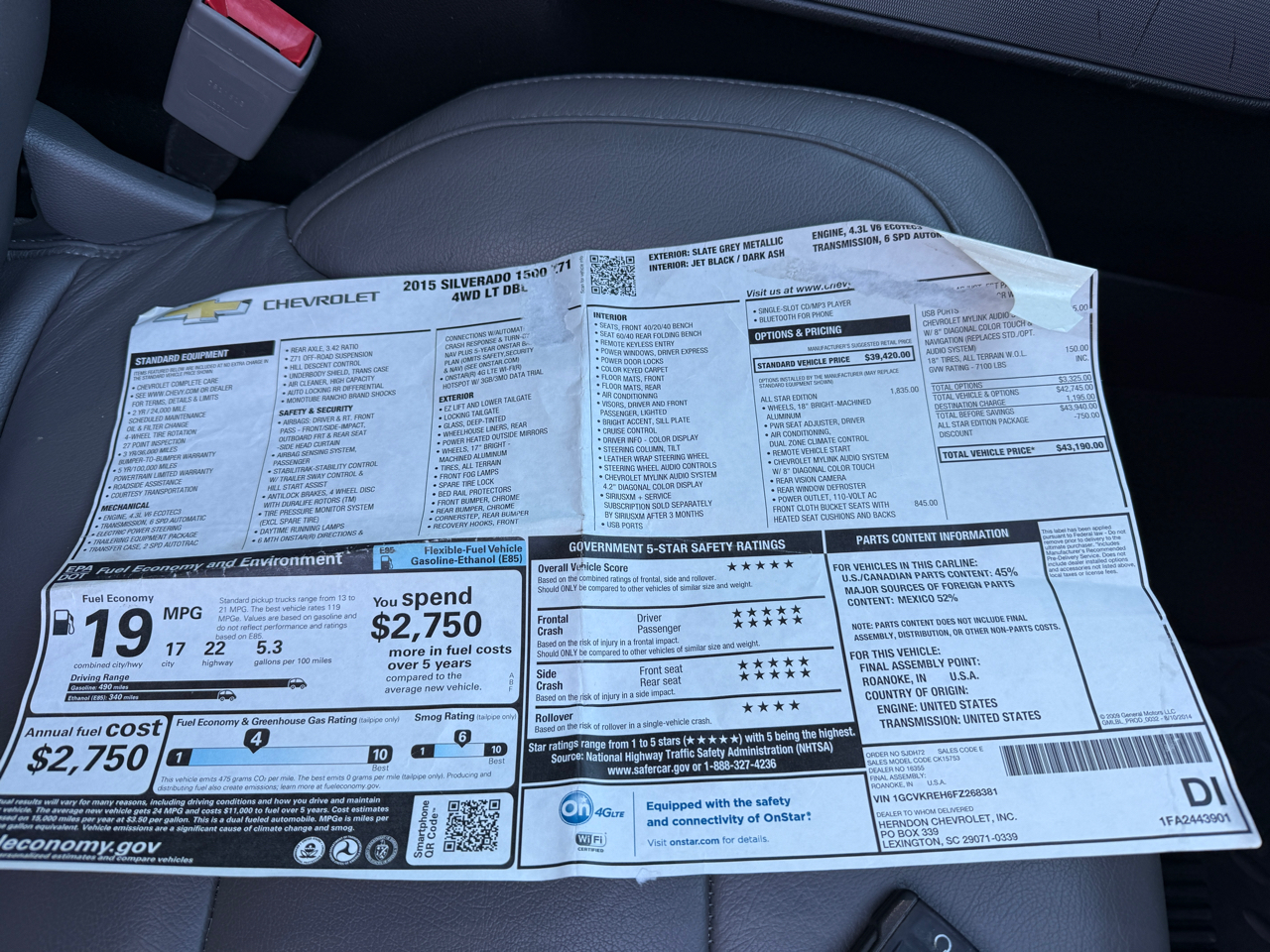 Chevrolet Silverado 1500 LT Double Cab 4WD 2015