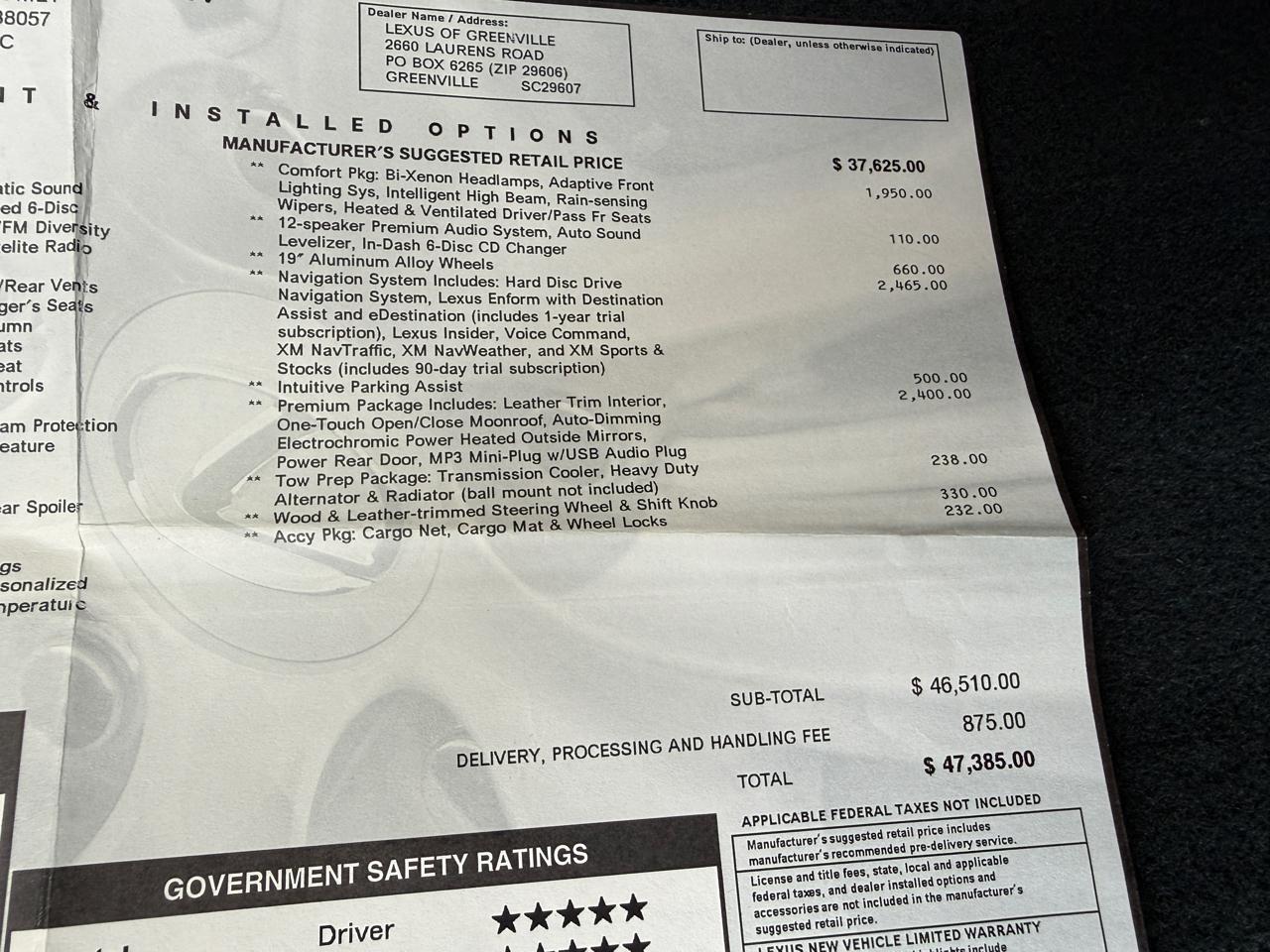 Lexus RX 350 FWD 2010