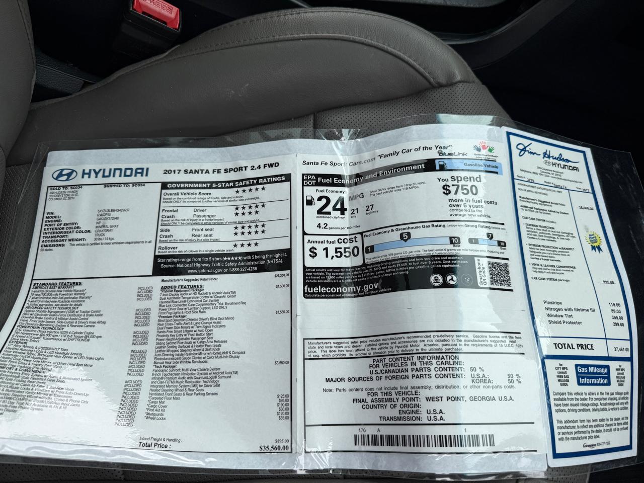 Hyundai Santa Fe Sport 2.4 FWD 2017