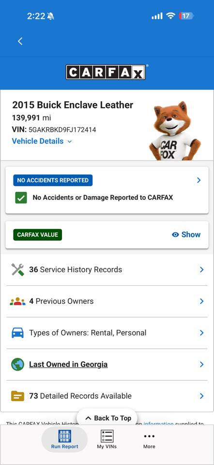 Buick Enclave Leather FWD 2015