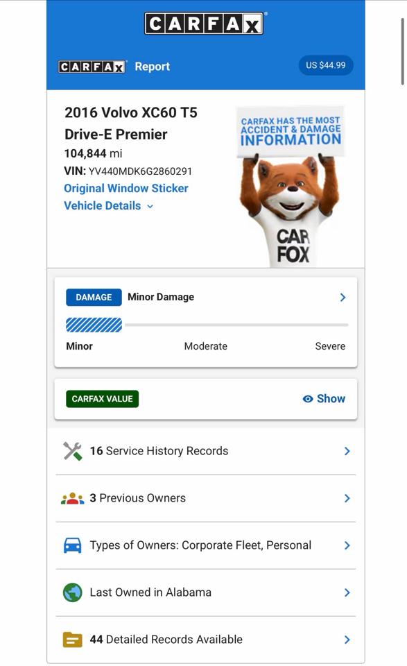 Volvo XC60 T5 Drive-E Premier FWD 2016