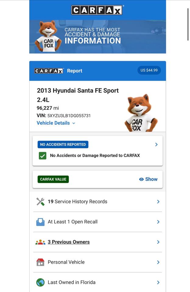 Hyundai Santa Fe Sport 2.4 FWD 2013