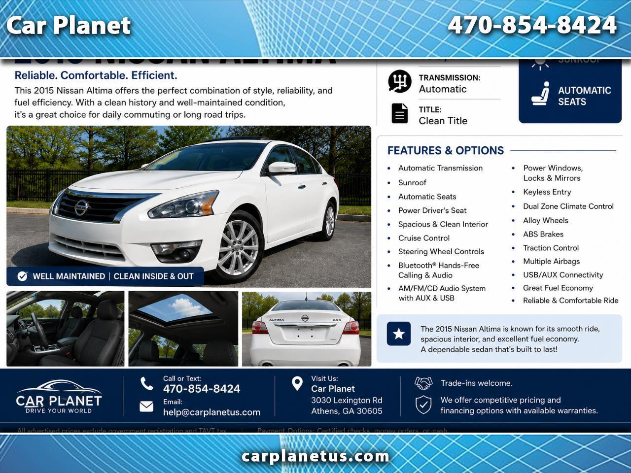 Nissan Altima 2.5 SV 2015