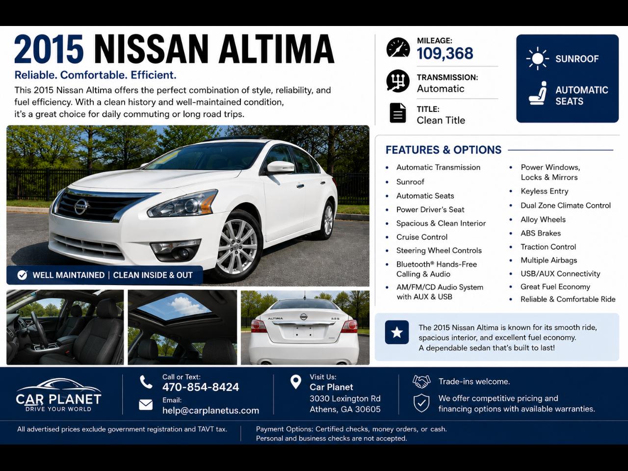 Nissan Altima 2.5 SV 2015
