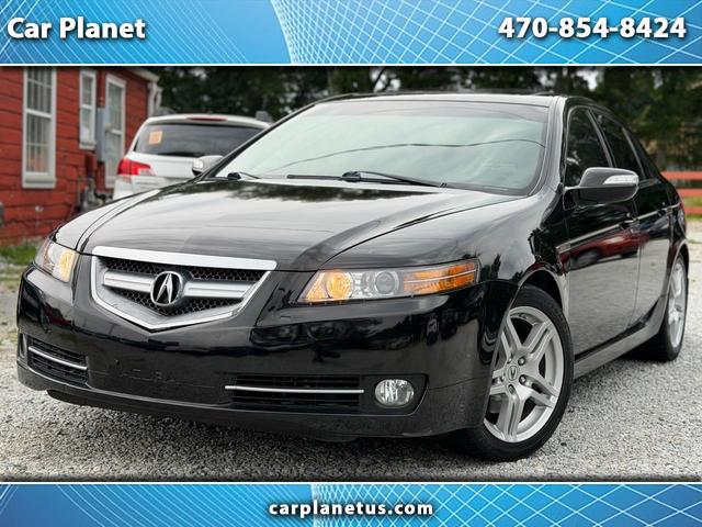Black 2008 Acura TL FWD with Navigation Sedan Front-Wheel Drive Automatic