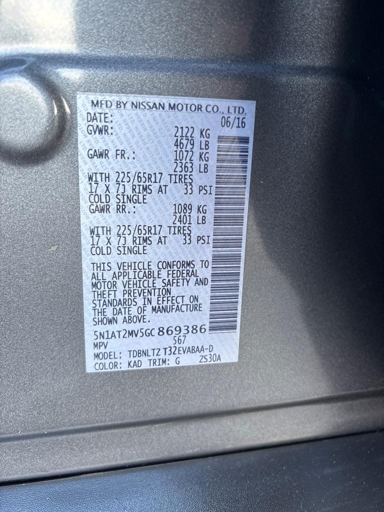 Nissan Rogue AWD 4dr SV 2016