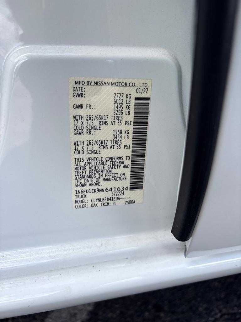 Nissan Frontier Crew Cab 4x4 SV Auto 2022
