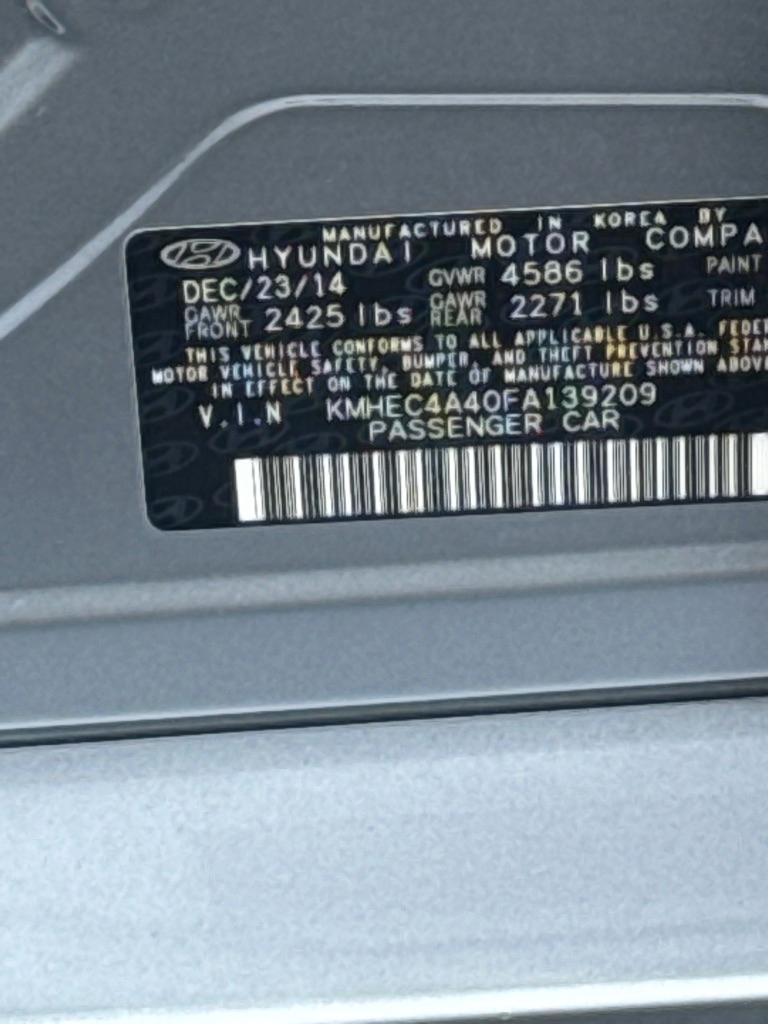 Hyundai Sonata Hybrid 4dr Sdn 2015