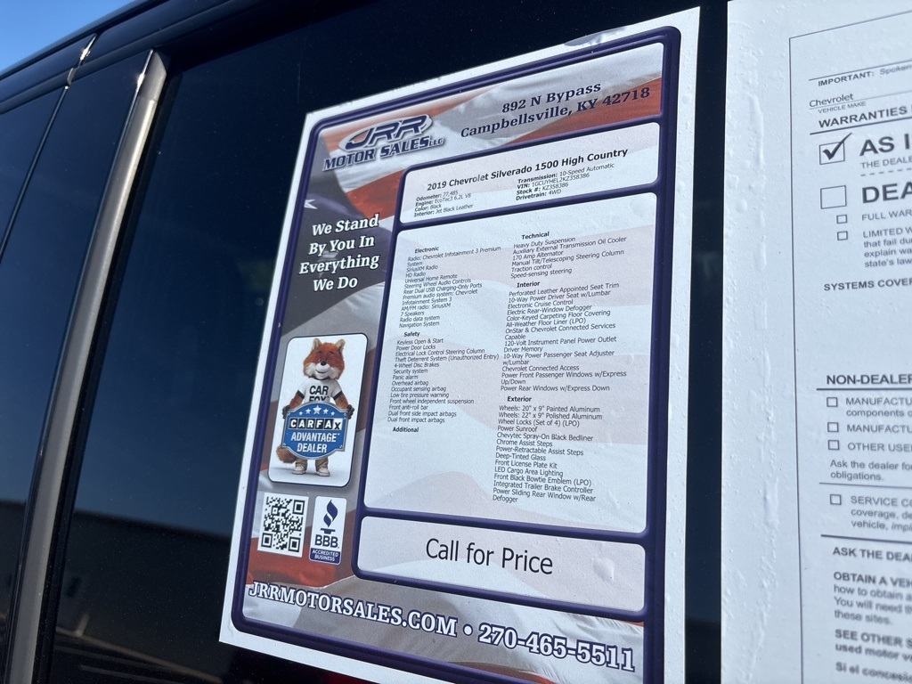 Chevrolet Silverado 1500 4WD Crew Cab 157" High Country 2019