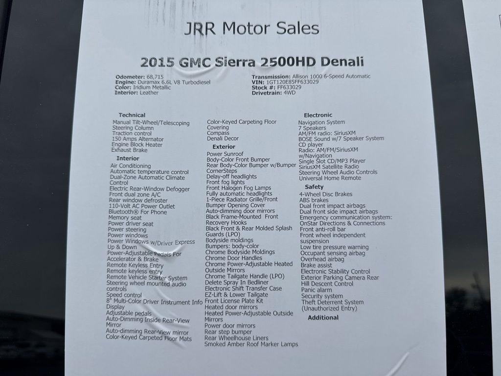 GMC Sierra 2500HD available WiFi 4WD Crew Cab 153.7" Denali 2015