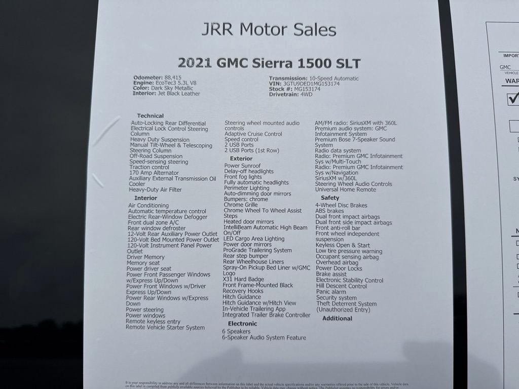 GMC Sierra 1500 4WD Crew Cab 147" SLT 2021