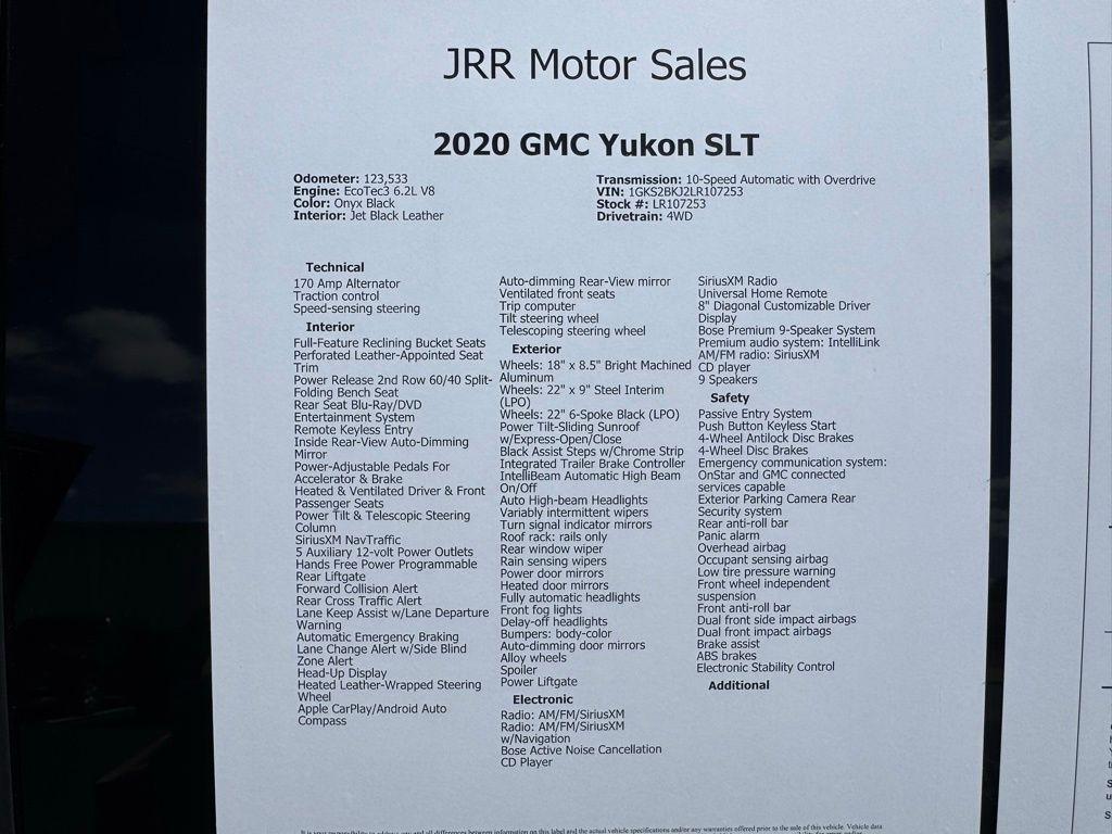 GMC Yukon 4WD 4dr SLT 2020