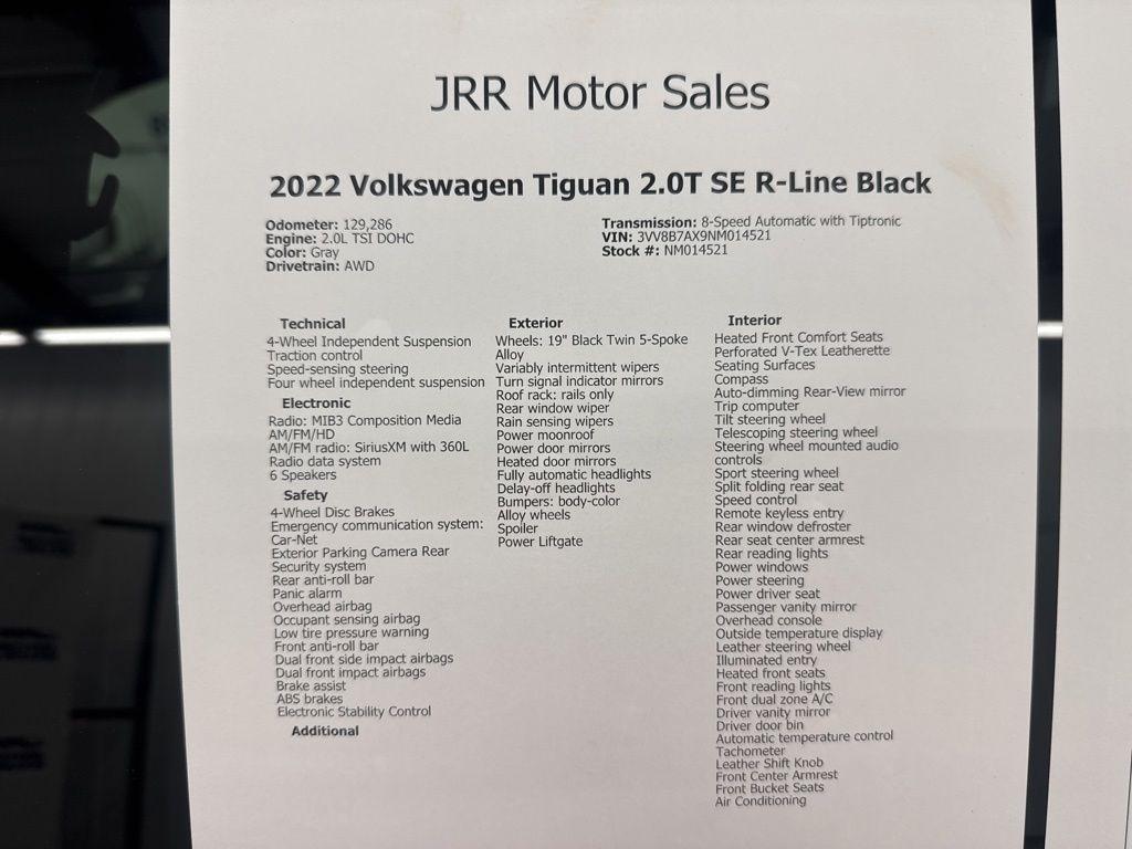 Volkswagen Tiguan 2.0T SE R-Line Black 4MOTION 2022