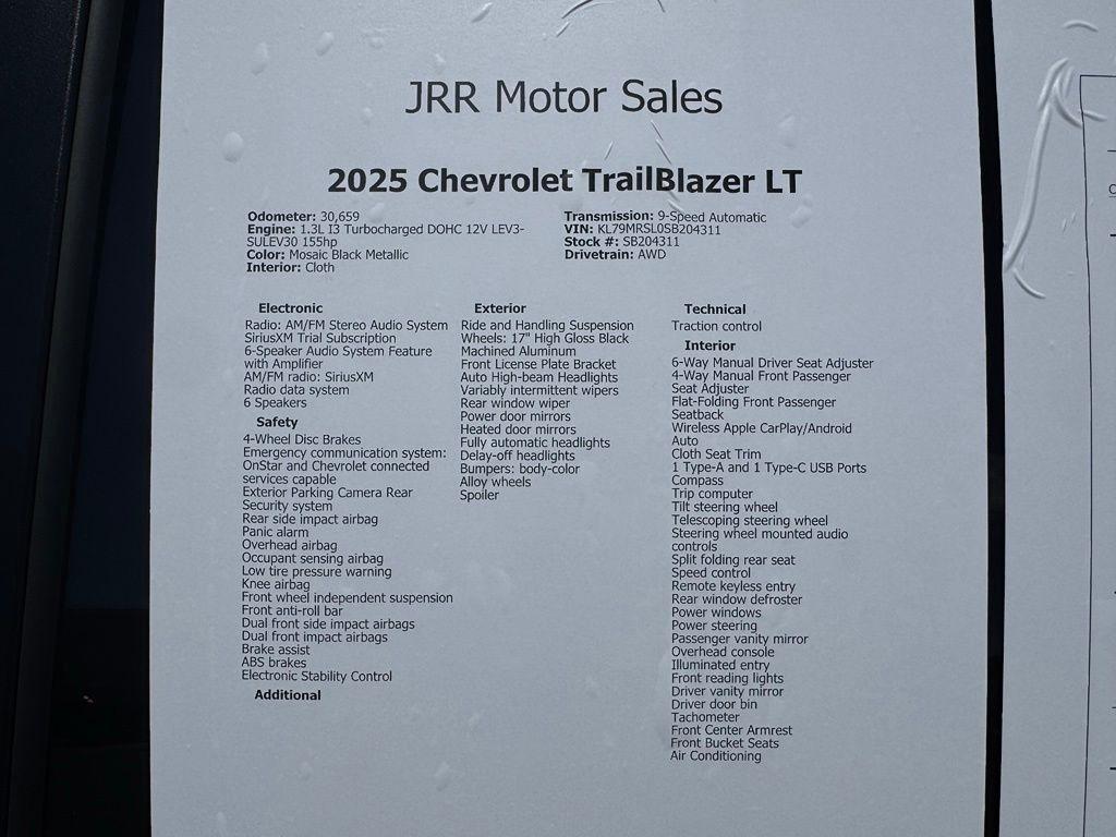 Chevrolet TrailBlazer AWD 4dr LT 2025