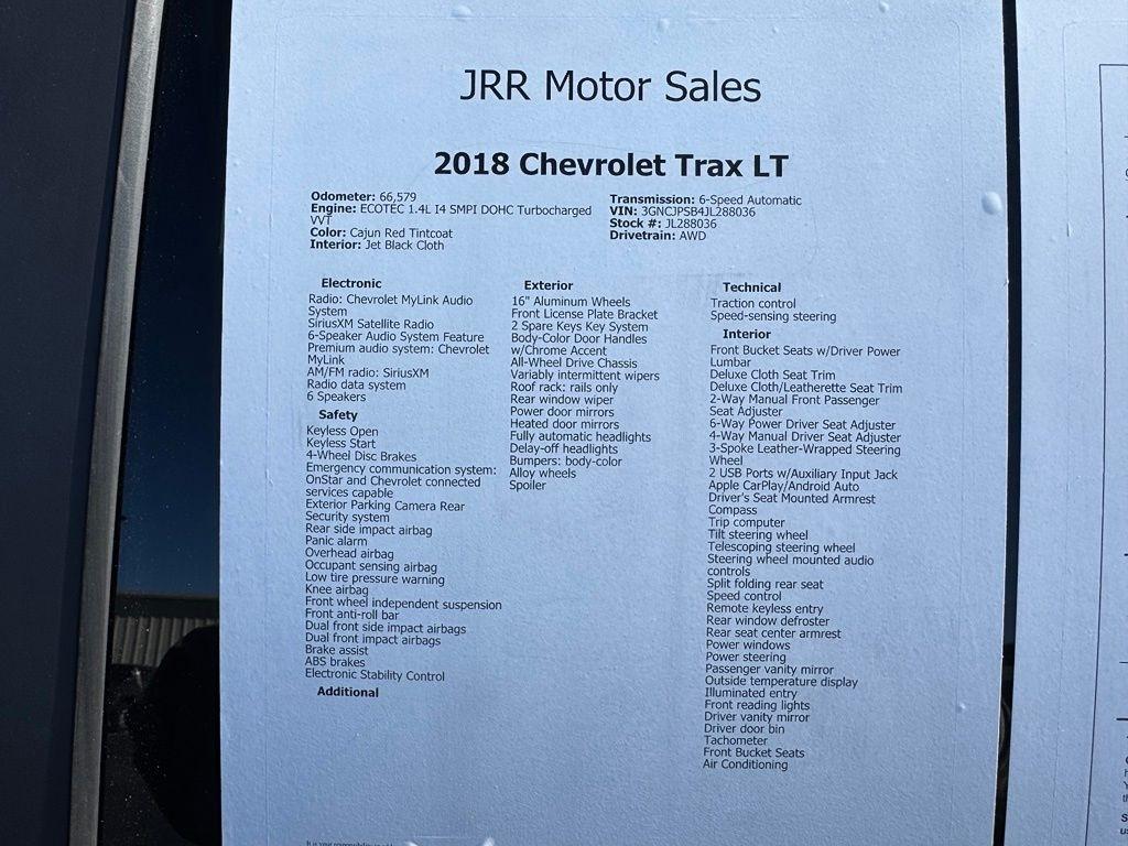 Chevrolet Trax AWD 4dr LT 2018