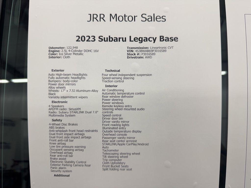 Subaru Legacy CVT 2023