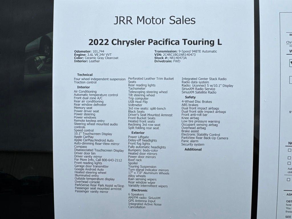 Chrysler Pacifica Touring L FWD 2022