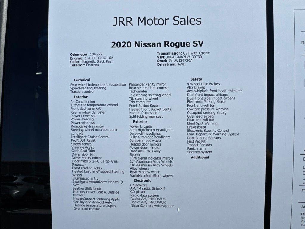 Nissan Rogue AWD SV 2020