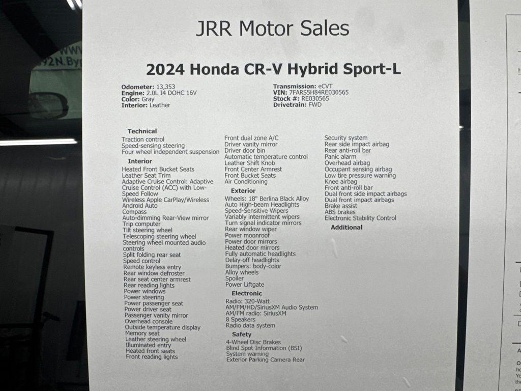 Honda CR-V Hybrid Sport-L FWD 2024