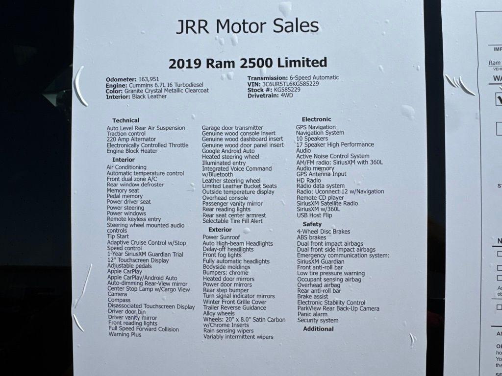 RAM 2500 Limited 4x4 Mega Cab 6'4" Box 2019