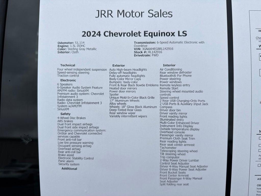 Chevrolet Equinox FWD 4dr LS w/1LS 2024