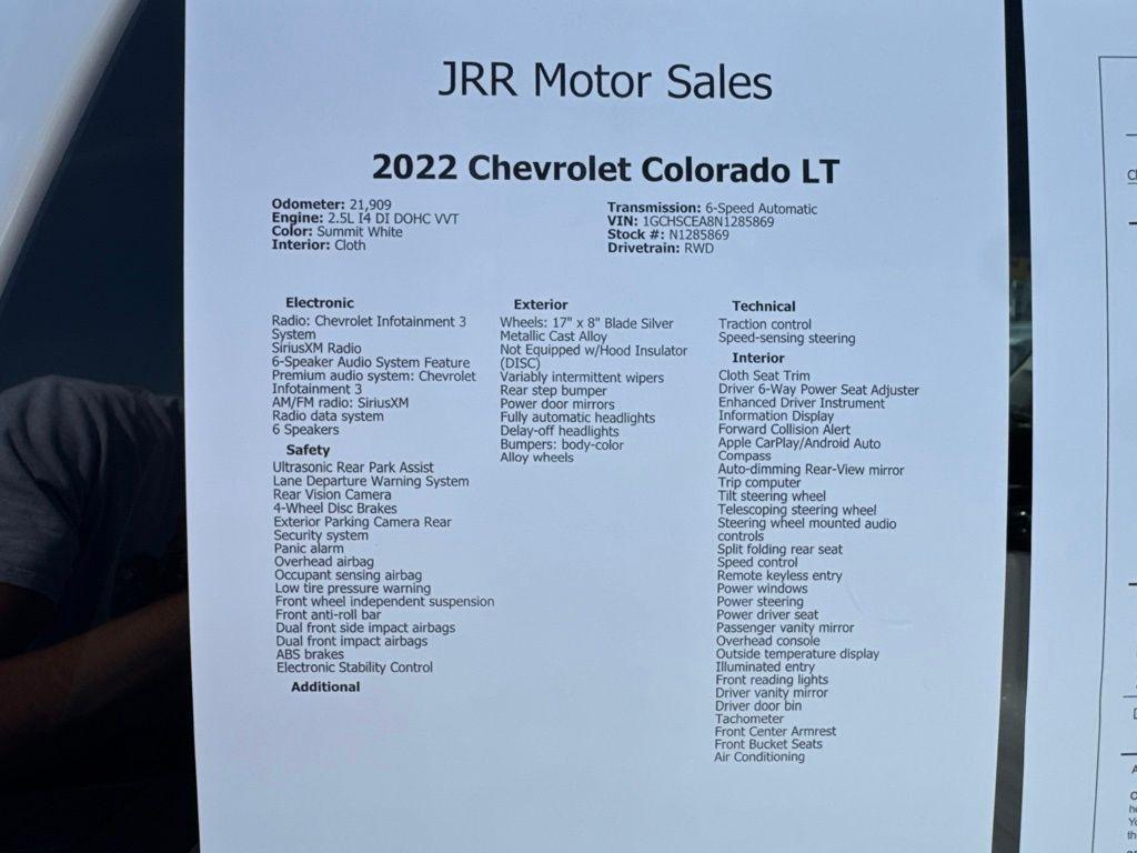 Chevrolet Colorado 2WD Ext Cab 128" LT 2022