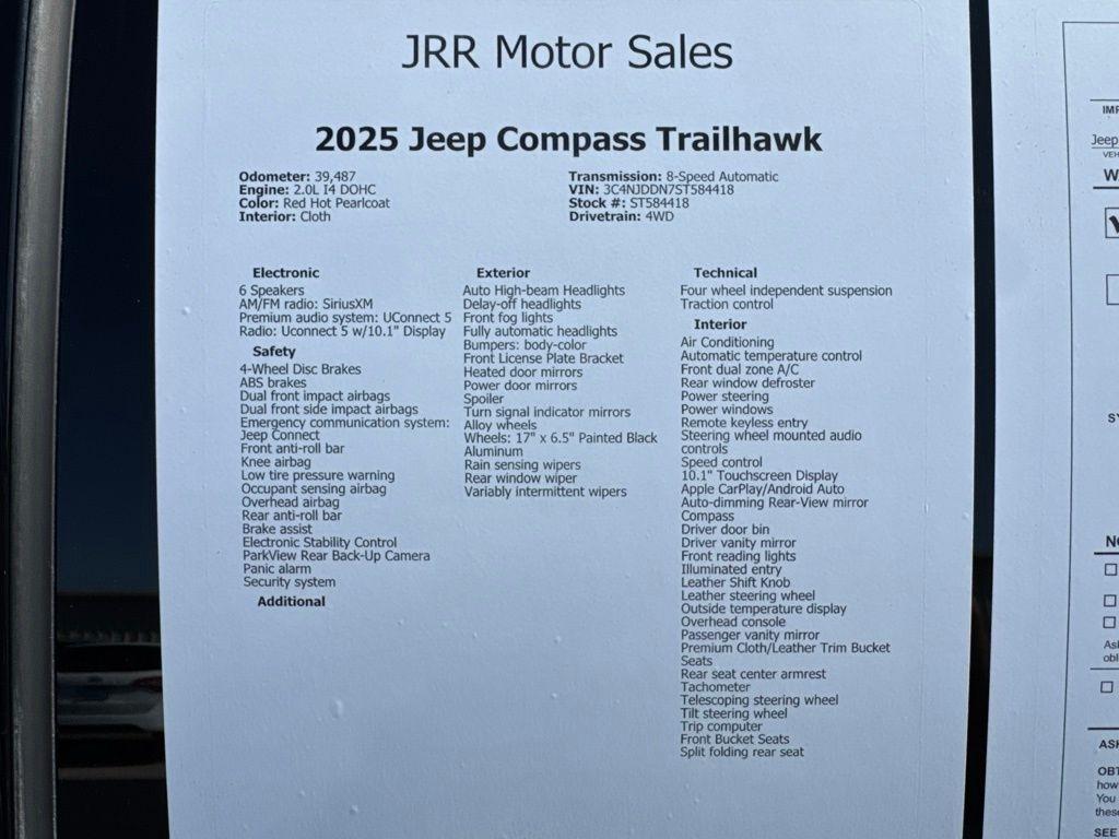 Jeep Compass Trailhawk 4x4 2025
