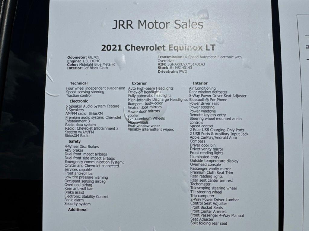 Chevrolet Equinox FWD 4dr LT w/1LT 2021