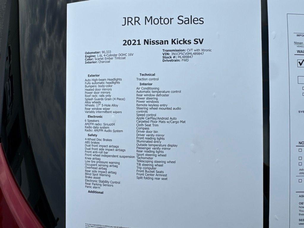 Nissan Kicks SV FWD 2021