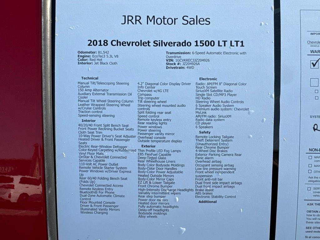 Chevrolet Silverado 1500 4WD Double Cab 143.5" LT w/1LT 2018