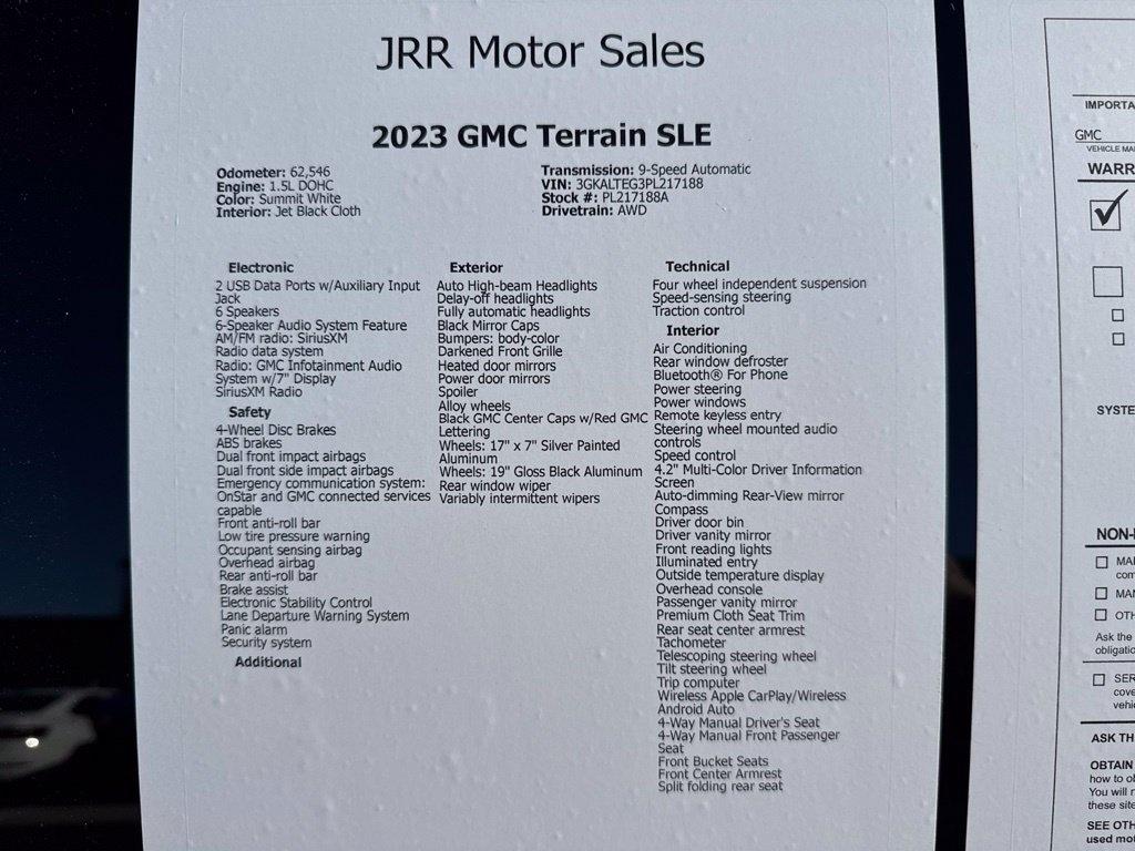 GMC Terrain AWD 4dr SLE 2023