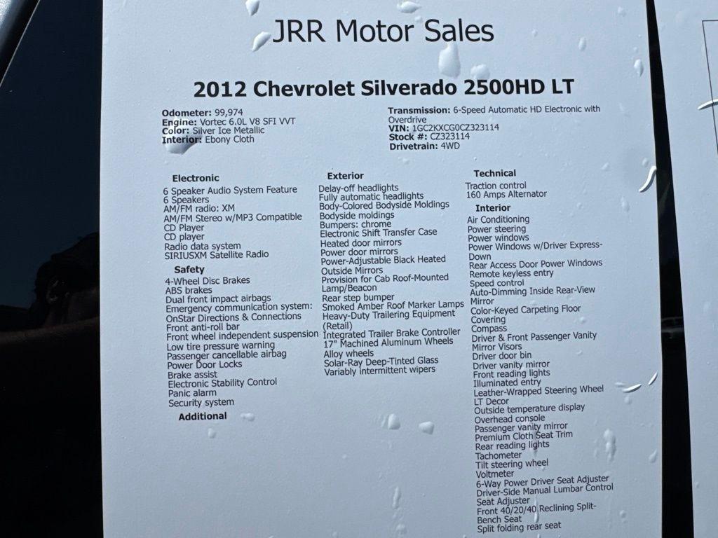 Chevrolet Silverado 2500HD 4WD Ext Cab 144.2" LT 2012