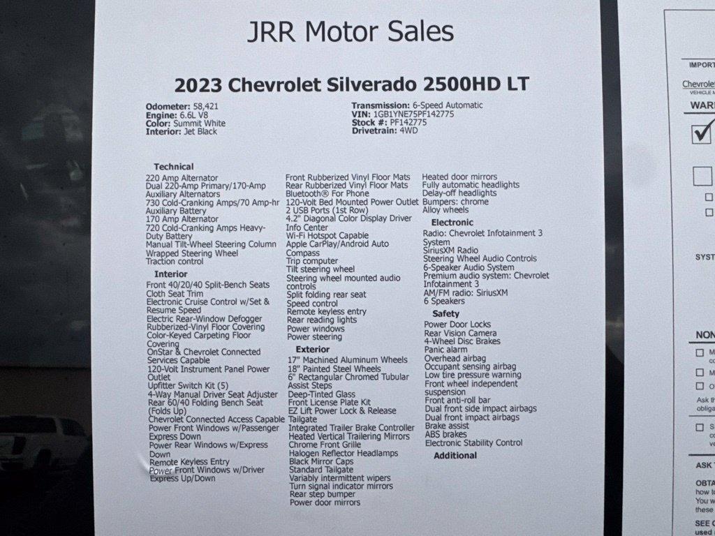 Chevrolet Silverado 2500HD 4WD Crew Cab 172" LT 2023