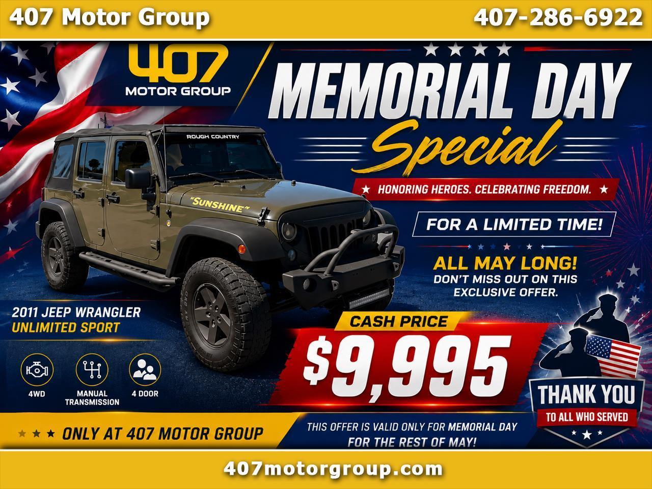 2015 Jeep Wrangler Unlimited Sport 4WD