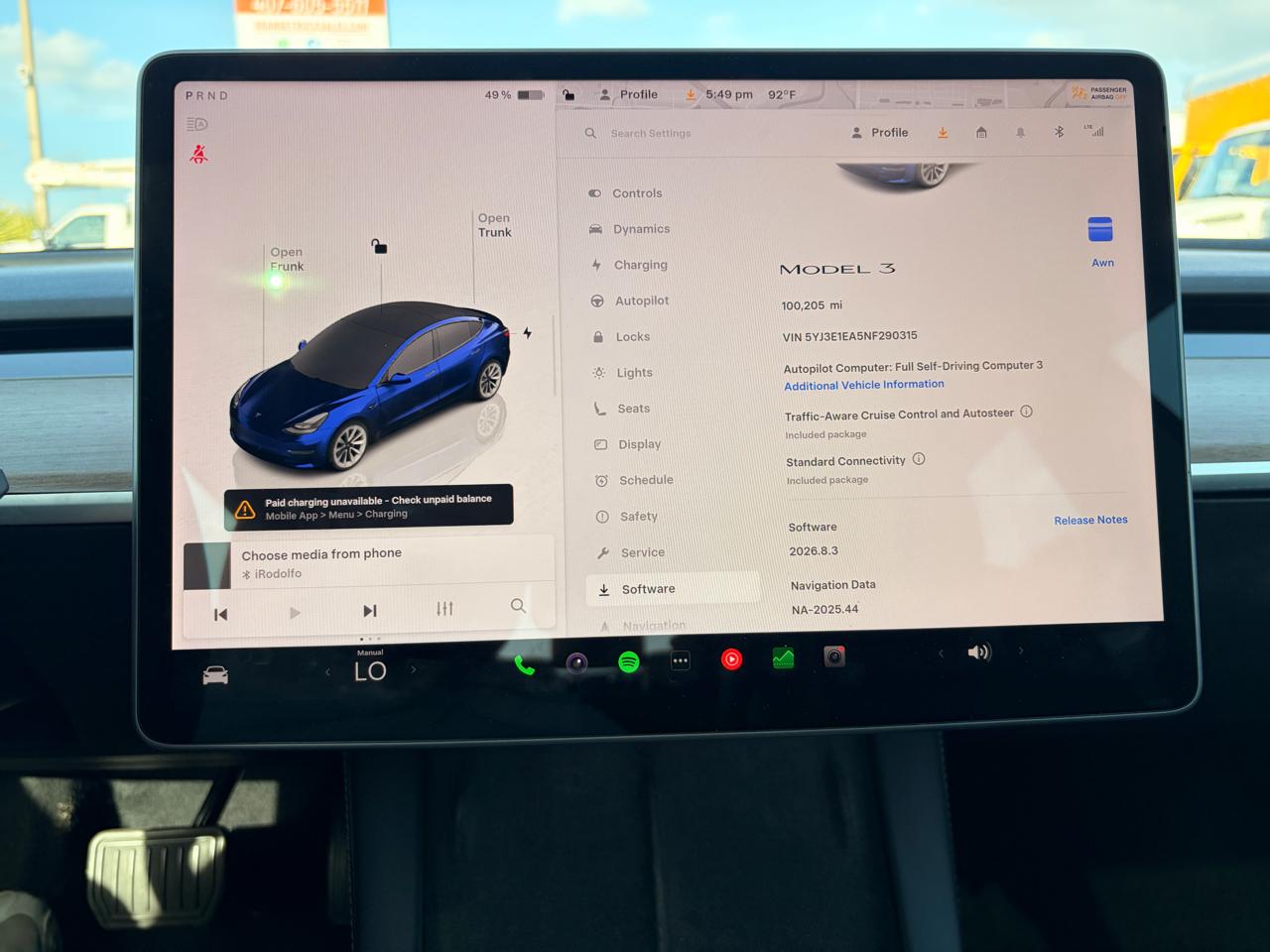 Tesla Model 3 Standard Range 4D Sedan RWD 2022