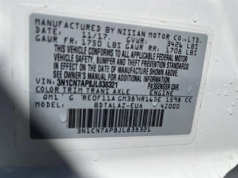 Nissan Versa 1.6 S 5M 2018