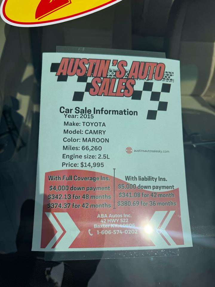 Toyota Camry LE 2015