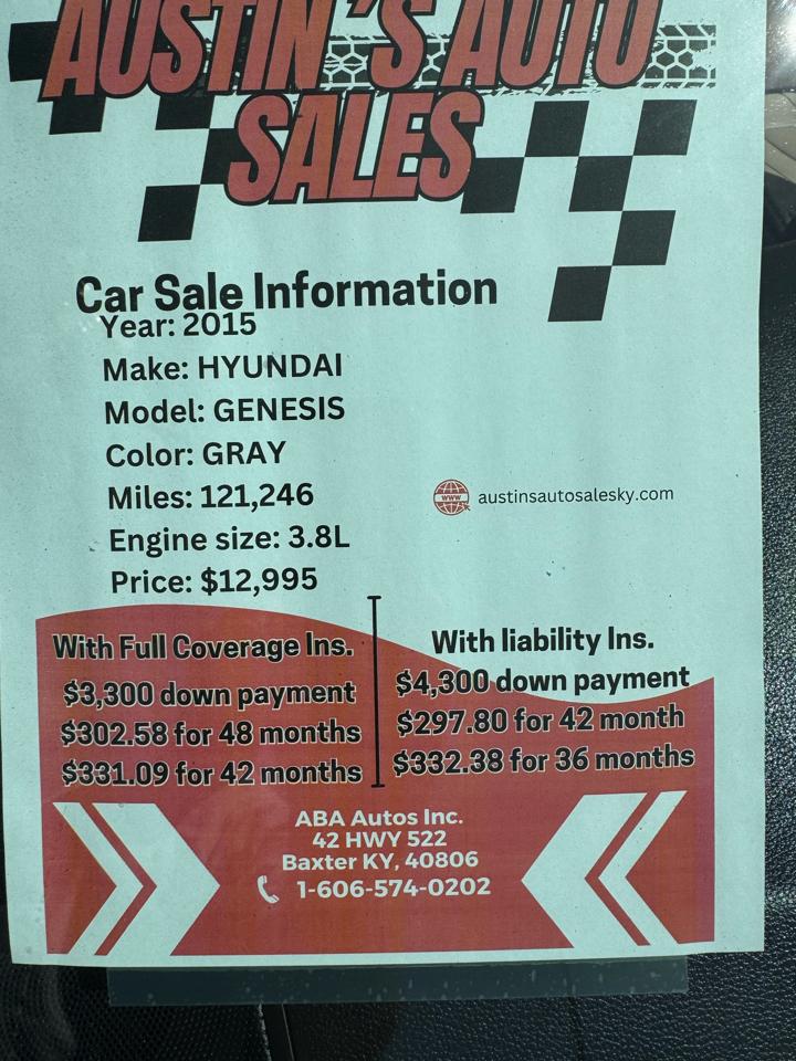 Hyundai Genesis 3.8L 2015