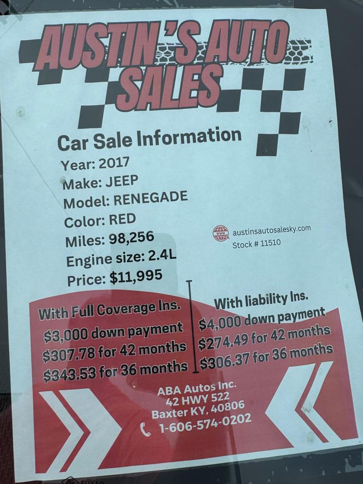 Jeep Renegade Latitude 2017
