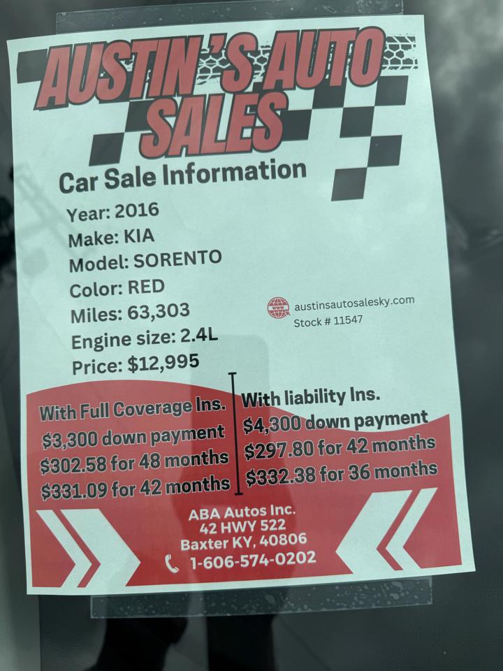 Kia Sorento LX 2016