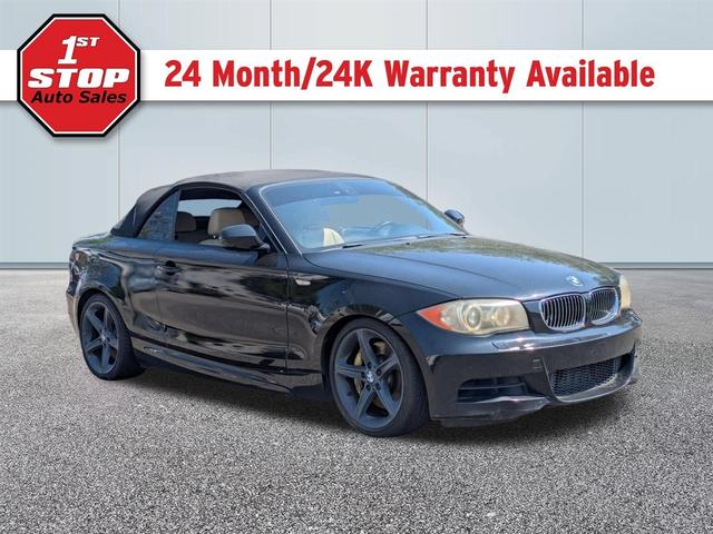 Black 2011 BMW 1 Series Convertible Rear-Wheel Drive 7-Speed Automatic