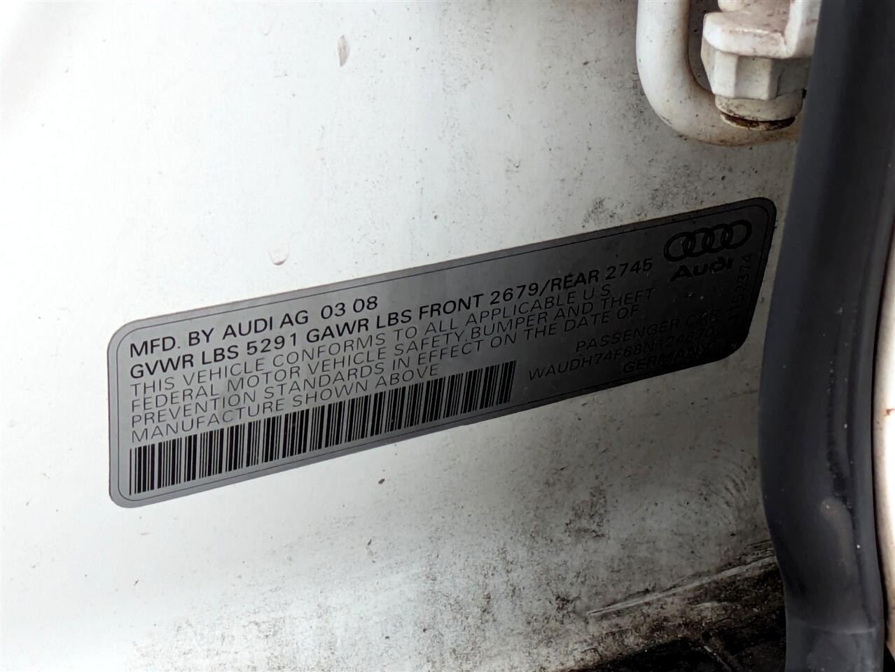 Audi A6 3.2 with Tiptronic 2008