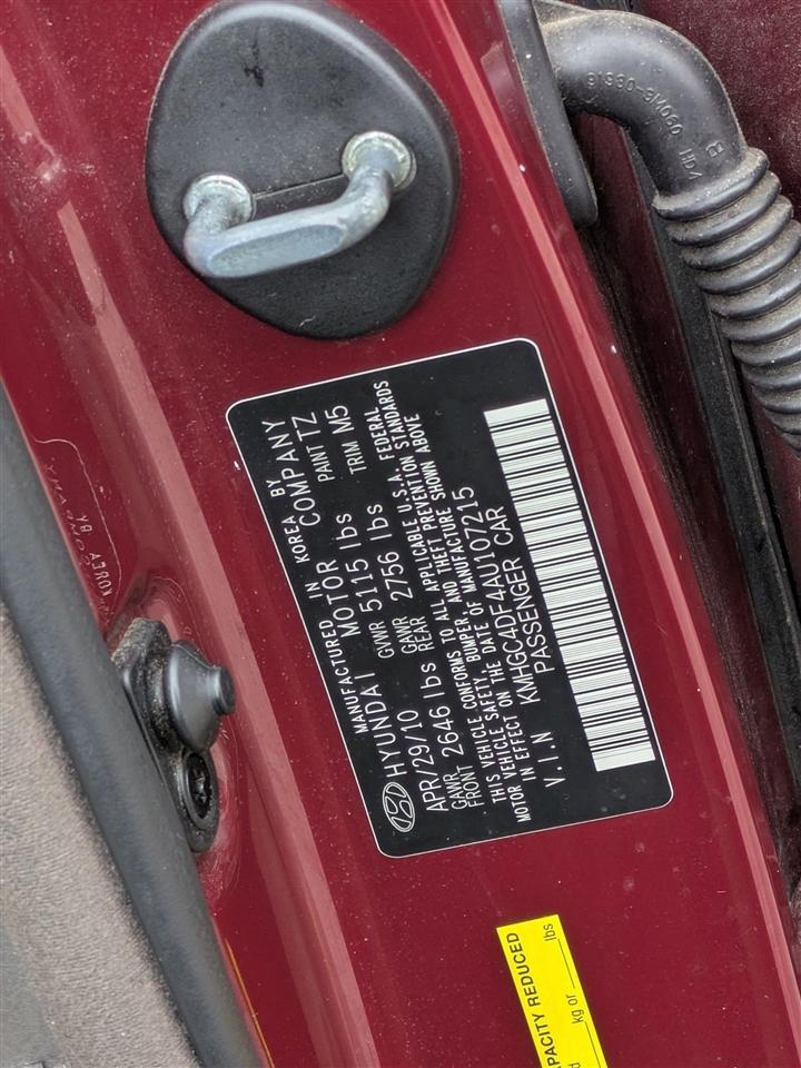 Hyundai Genesis 4.6L 2010