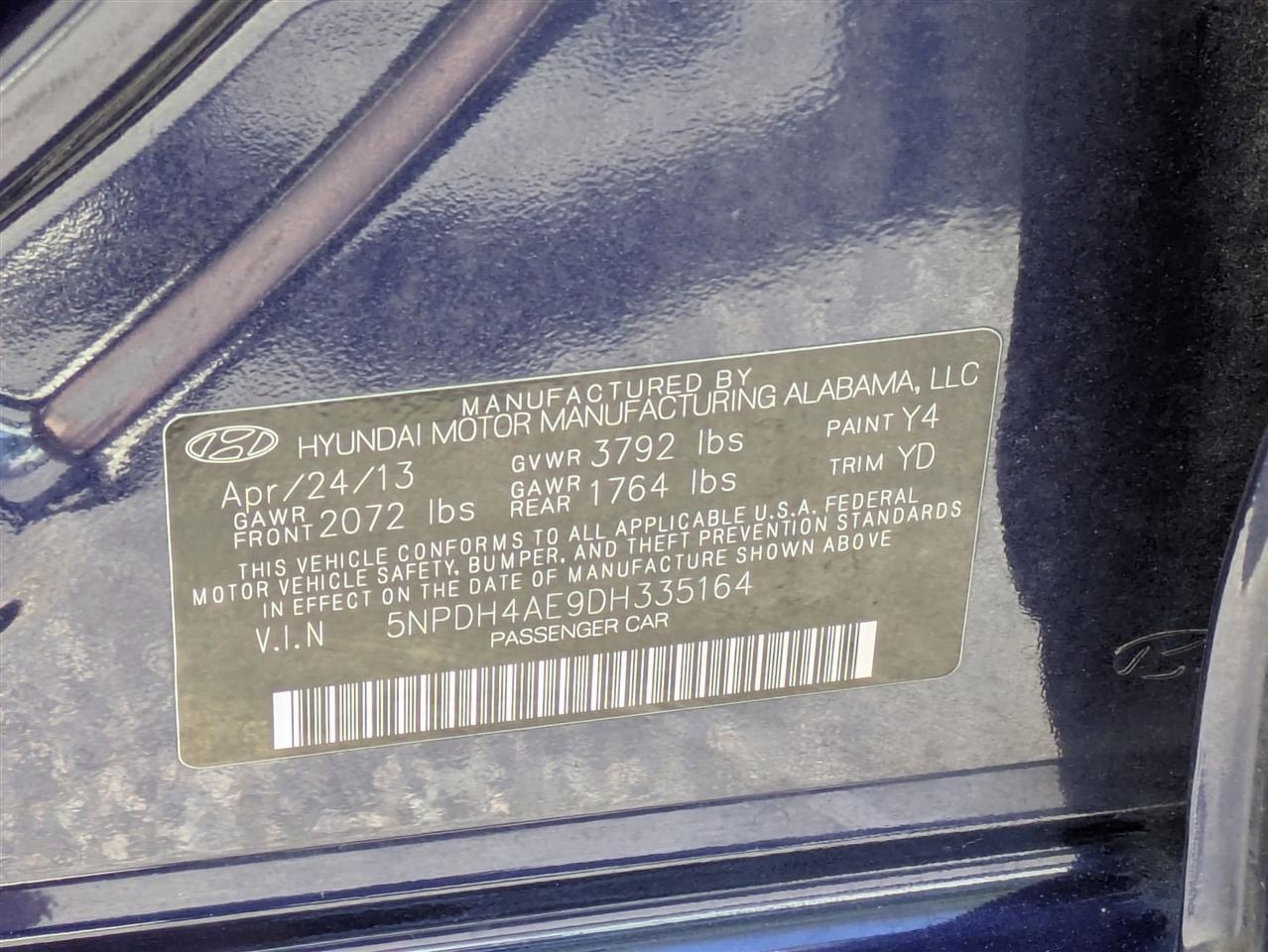 Hyundai Elantra Limited 2013