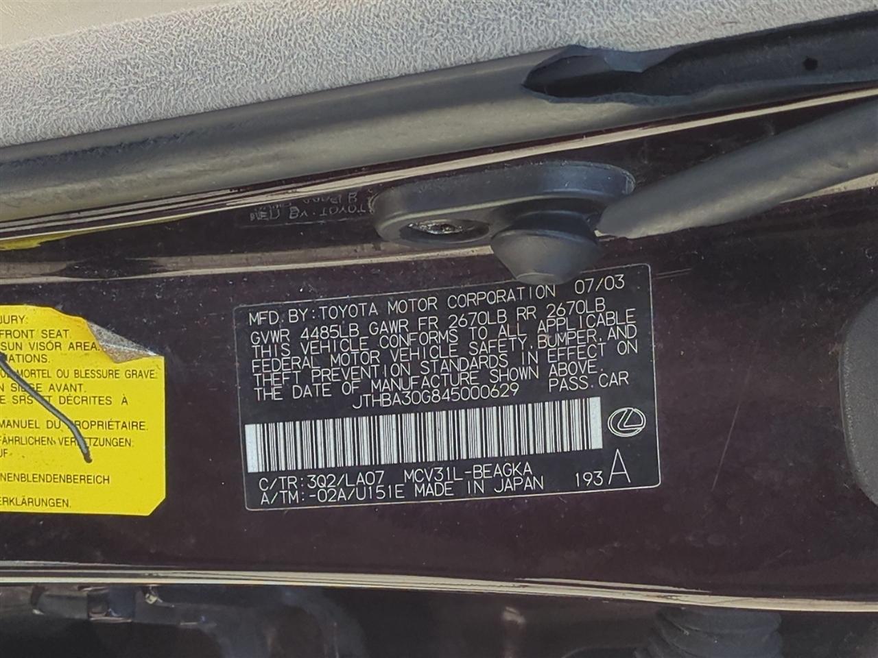 Lexus ES 330 Sedan 2004